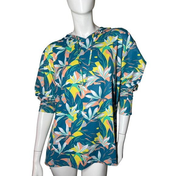 Columbia Women's L Large Lightweight PFG Hooded Pullover Shirt Sun Cover Protect - Picture 1 of 16
